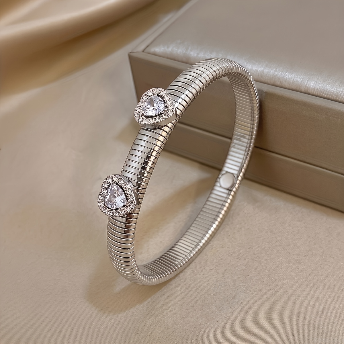 2pcs Unisex Fashionable Bracelet and Bangle Set, Minimalist Style